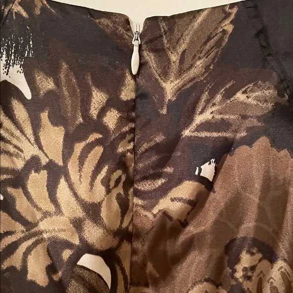 Tahari Black and Brown Floral Blouse - Picture 3 of 9